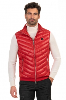 Vesta slim rosie uni cu puf