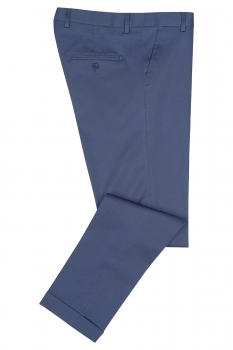 Slim body blue plain trousers