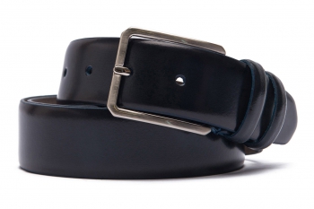 Belt navy genuine leather