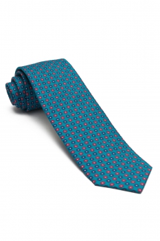 Cravata albastra print geometric