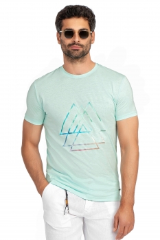 Tricou slim vernil print