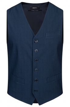 Slim body blue plain waistcoat