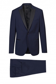 Slim body blue plain suit