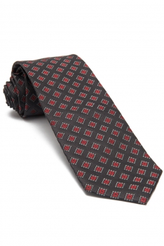 Grey Geometric Tie