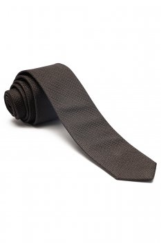 Cravata matase tesuta neagra
