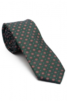 Poliester tesut green floral