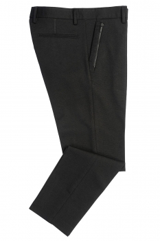 Slim body black plain trousers