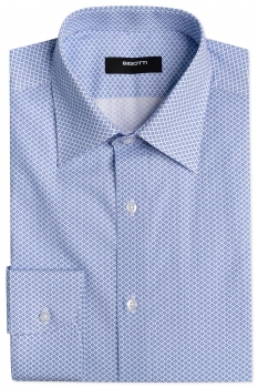 Shaped light blue geometric shirt