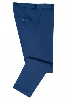 Slim body blue plain trousers
