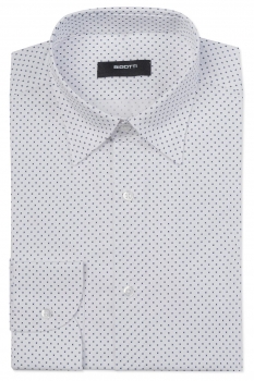 Shaped white geometric shirt