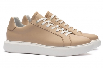 Beige genuine leather shoes