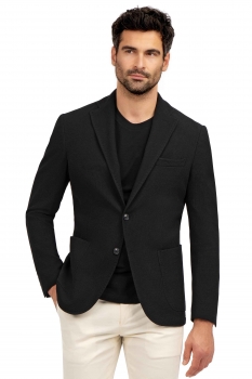 Slim body black plain blazer