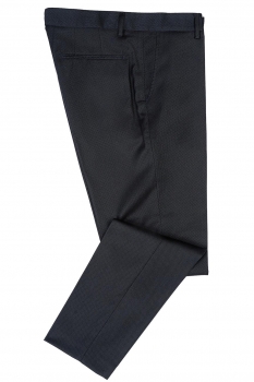 Slim body blue plain trousers