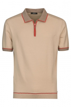 Tricou polo slim bej uni