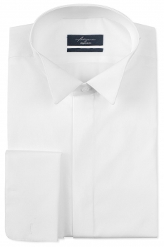 Shaped white plain shirt