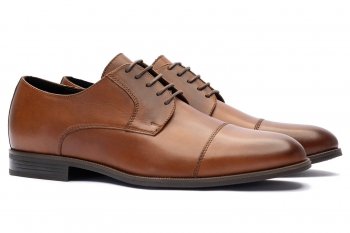 Brown genuine leather shoes