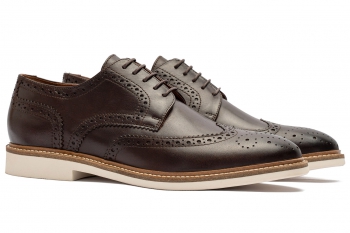 Brown genuine leather shoes