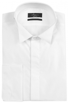 Slim body white plain shirt