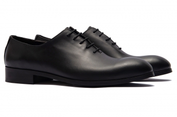 Black genuine leather shoes