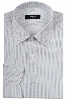 Superslim white geometric shirt