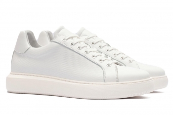 White genuine leather shoes