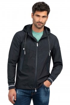 Geaca slim bleumarin uni