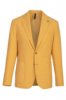 Slim body yellow plain blazer