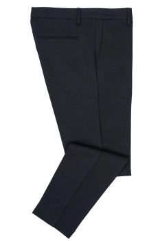 Slim body blue plain trousers