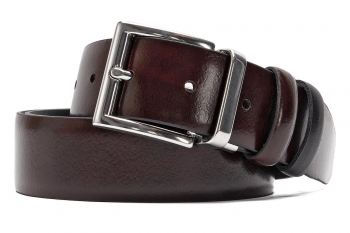 Belt black and purple genuine leather