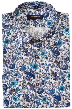 Shaped alb floral camasi