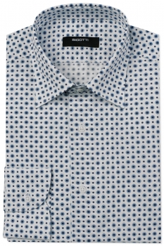 Shaped white geometric shirt