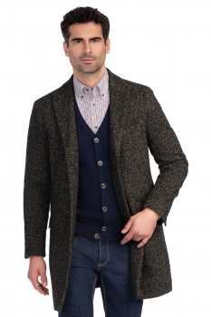 Green plain coat