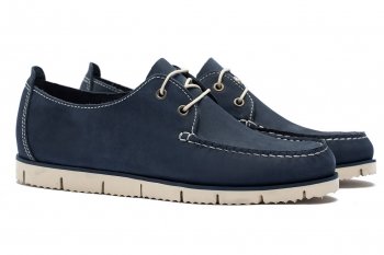 Boat shoes bleumarin piele nabuc