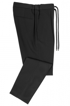 Slim body black plain trousers