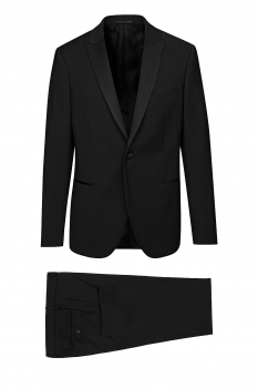 Slim body black plain suit