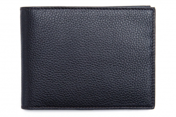 Wallet navy genuine leather