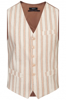 Slim body beige stripe waistcoat
