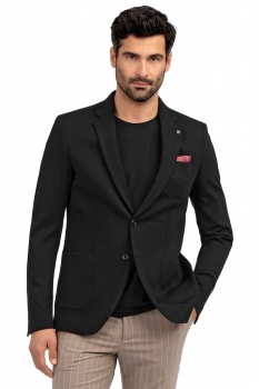 Slim body black plain blazer