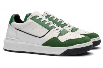 Sneakers albi piele naturala