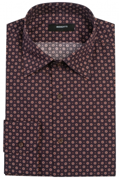 Shaped purple geometric shirt