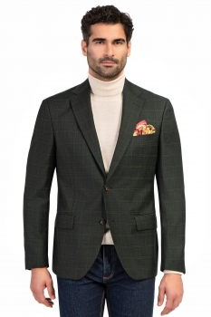 Slim body green carouri blazer