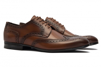Brown genuine leather shoes