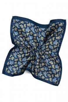 Batista matase imprimata bleumarin print floral