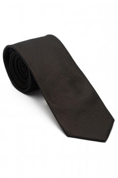 Cravata matase tesuta neagra uni