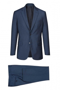 Slim albastru uni costume