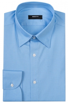 Slim body light blue geometric shirt