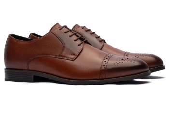 Brown genuine leather shoes