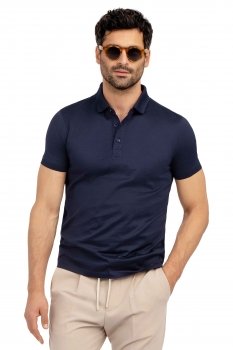 Tricou polo slim mov uni