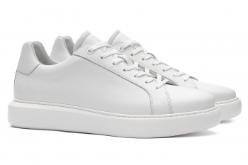 White genuine leather shoes