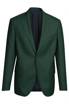Slim body green plain blazer